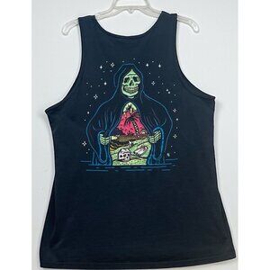 Sketchy Tank Lurking Class Faded Black T Shirt Size L Grim Reaper